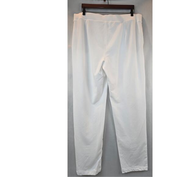 J. Jill Pure Jill Pull On White Slim Leg Cropped Stretch Pants Terry Womens 2X - Picture 3 of 8